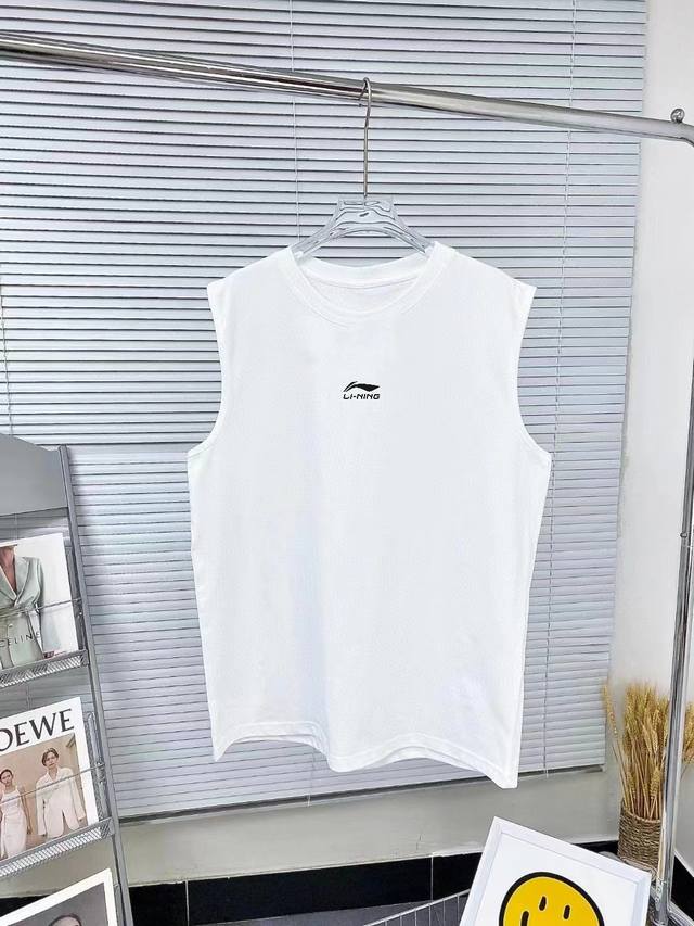 Summer 2023 Descente Li-Ning Pure Cotton Vest T-Shirt, Sleeveless, Unisex, Overs