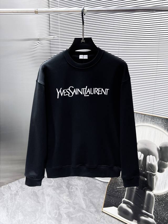 Saint Laurent YSL 2025Ss New Long-Sleeve Crew Neck Sweatshirt, High-End Version!