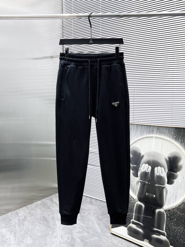 Prada 2025Ss New Casual Jogger Pants, High-End Version! Custom-made fabric for s