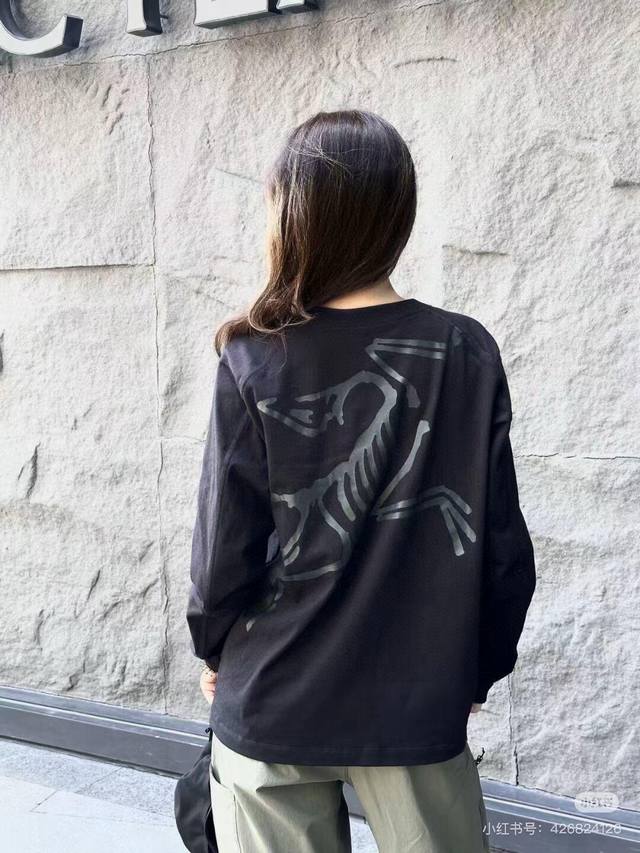 Arc'teryx Large Back Logo Autumn New Arrival Crew Neck Comfortable Pure Cotton V