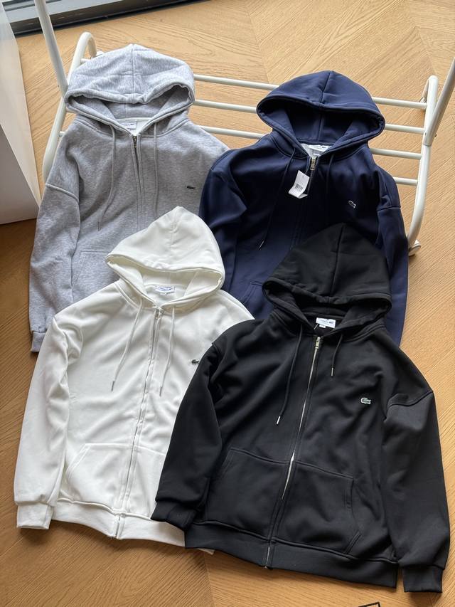 Lacoste unisex basic crocodile logo zip-up cardigan sweatshirt/sweatshirt. Avail