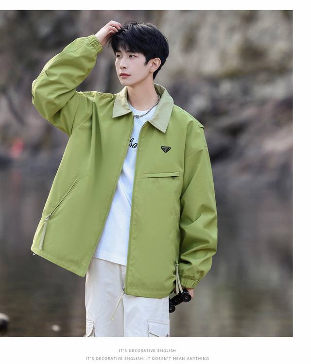 High-quality Prada 25Ss Autumn Four-Color New Men's Trendy and Stylish Jacket Th