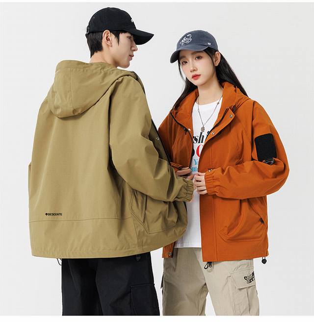 High-quality Descente 25Ss Autumn Five-Color Men's Trendy Jacket Ddd. Loose fit,