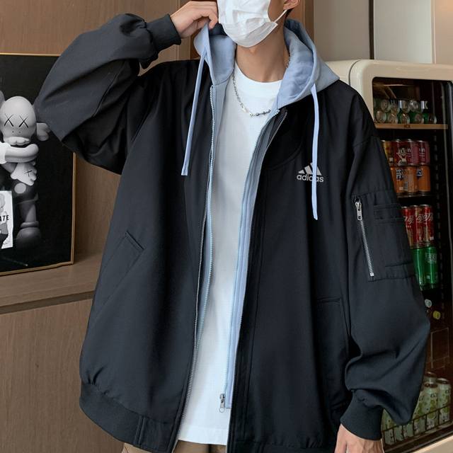 High-quality Adidas 25SS Autumn Four-Color Jacket Men's Trendy and Stylish Hoode