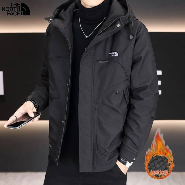 The North Face's new winter collection, men's hooded casual padded jacket! The h