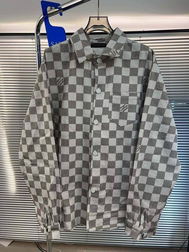 Product Name: Lv 24Ss Pharrell Williams Checkerboard Print Long-Sleeve Shirt Jac