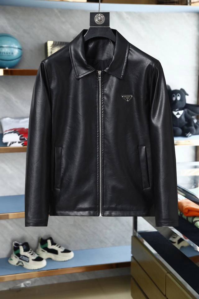 Prada 2025 Spring/Autumn Leather Jacket, a runway new arrival in perfect conditi