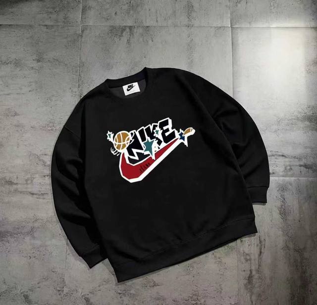 New Arrival: Silver Fox Velvet Nike Series Basic Couple Crew Neck Sweatshirt. Ma