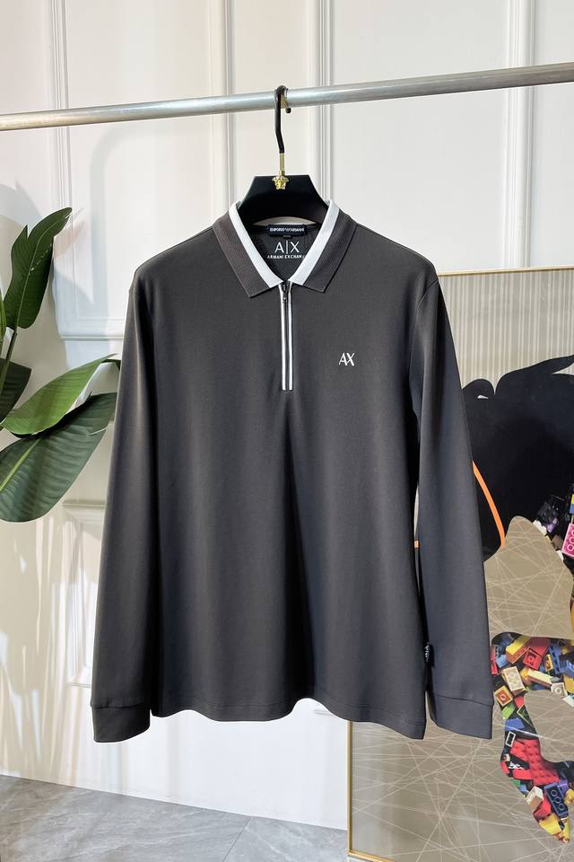 Armani - 2025 Autumn/Winter Bestselling Polo Long-Sleeve T-Shirt, a must-have fo