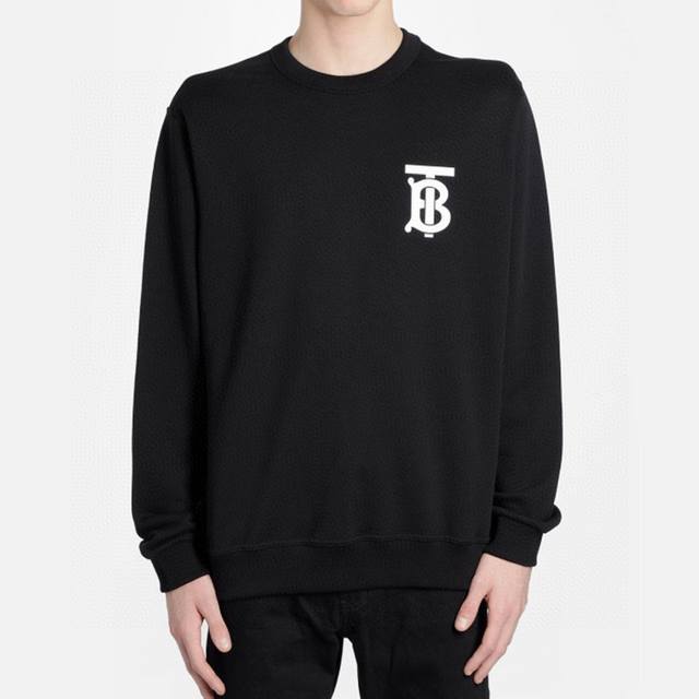 Burberry Basic Tb Embroidered Crew Neck Sweatshirt. Original factory export surp