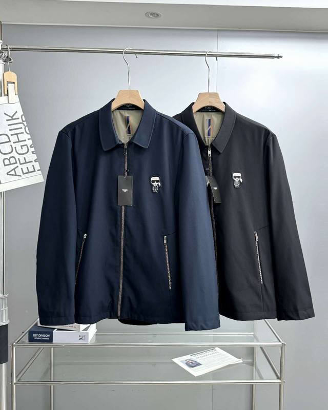 Fendi Men's Fashionable, Simple, Trendy, Casual Zippered Lapel Jacket - A rare f