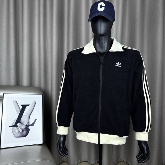 Exclusive Premium Adidas Retro Casual Waffle Jacket with Trefoil Embroidered Log