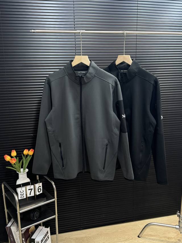 Arcteryx Autumn Lightweight Zip-Up Sweatshirt Couple Jacket Colors: Black Gray S