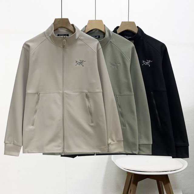 Arc'teryx 25Ss Autumn New Embroidered Men's Stand Collar Softshell Windproof Jac