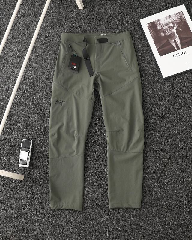 Arcteryx Embroidered Casual Pants Solid color embroidered belted straight leg pa