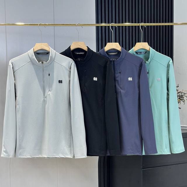 clone style spring/autumn half-zip long-sleeved T-shirt. Ddd's signature item,