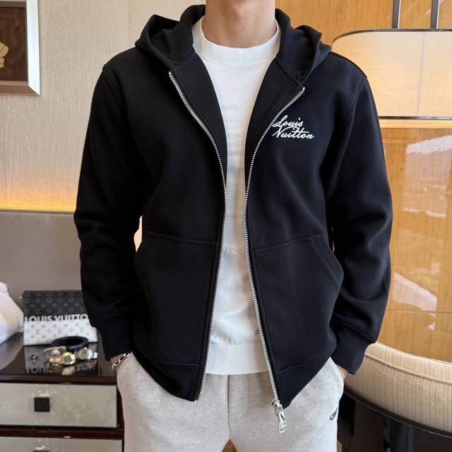 Lv 2025Ss Autumn/Winter Hot Selling Premium Sweatshirt Jacket, made with custom