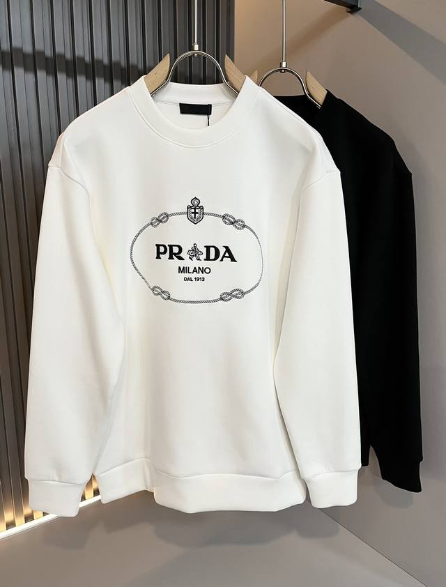 Prad*A 2025 Autumn/Winter New Unisex Long-Sleeved Sweatshirt, the latest exclusi