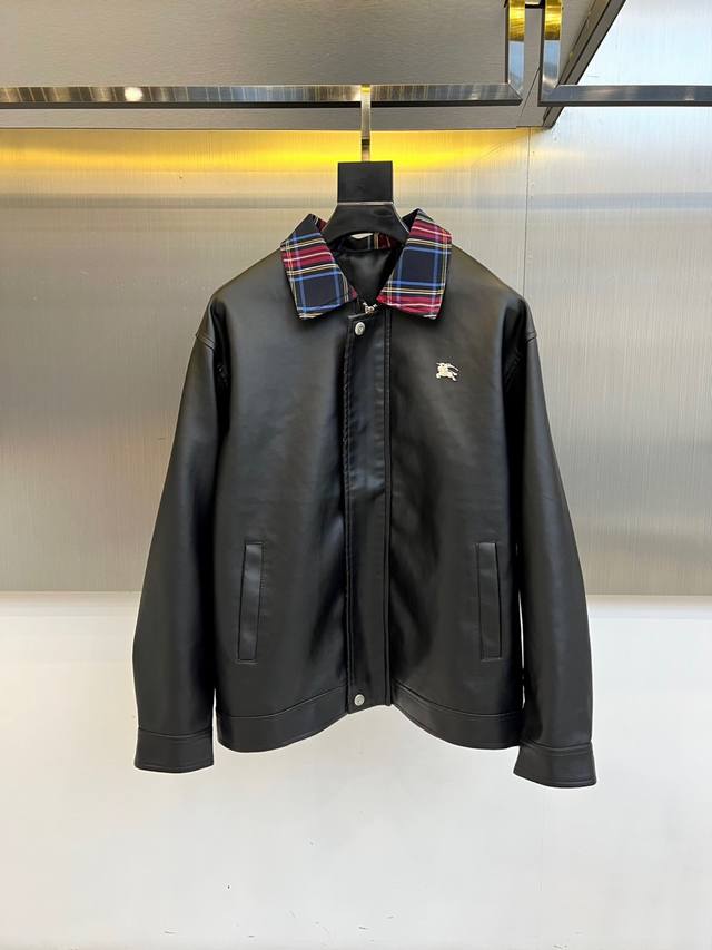Burberry's Fall/Winter 2025 men's leather jacket redefines motorcycle style by b