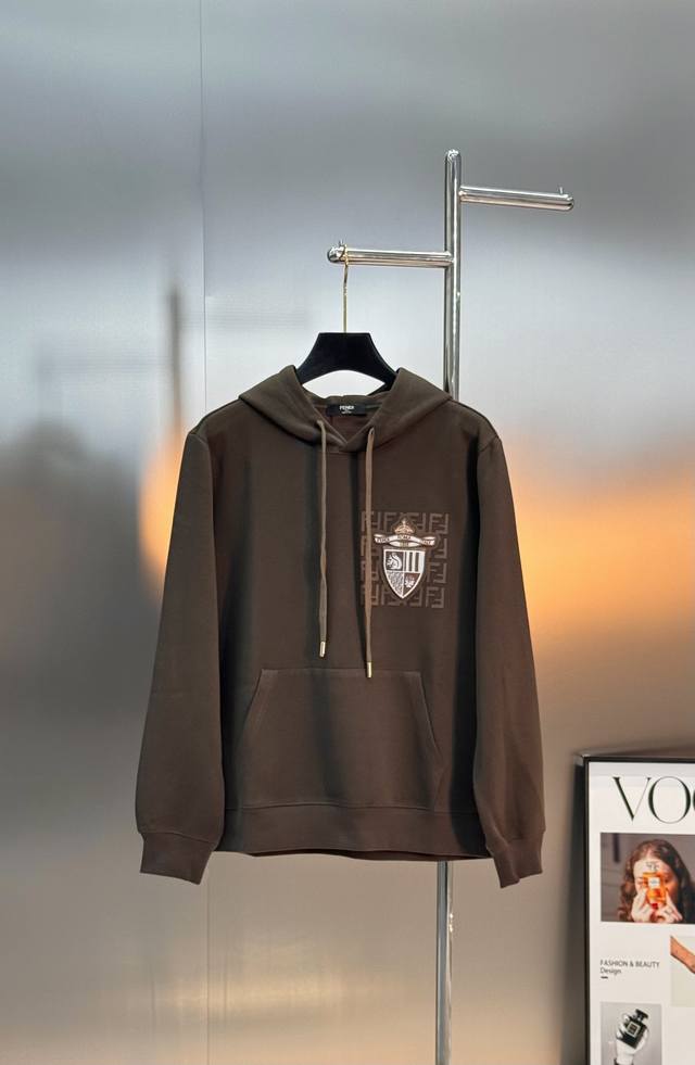Fendi 25S Autumn/Winter New Hooded Sweatshirt. Unisex. Features the latest 3D he