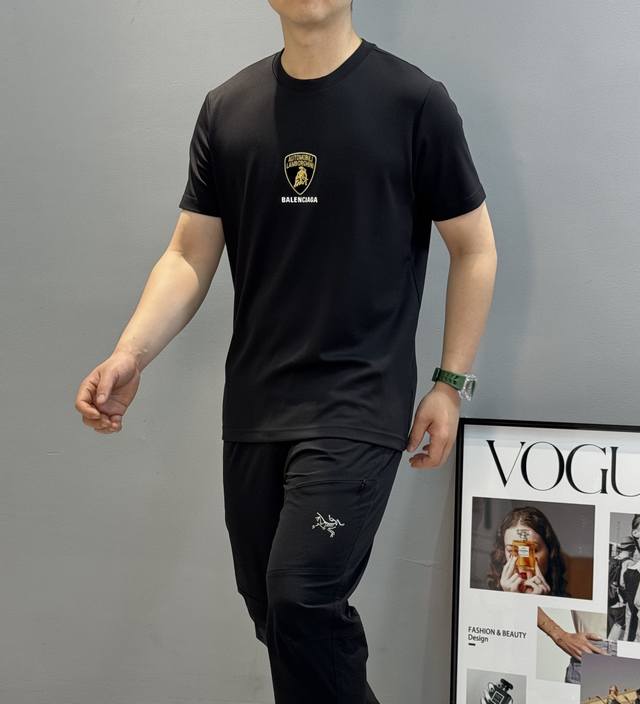 Balencia*Ga 25S New Modal T-Shirt. Collaboration with Lamborghini. Customizable.