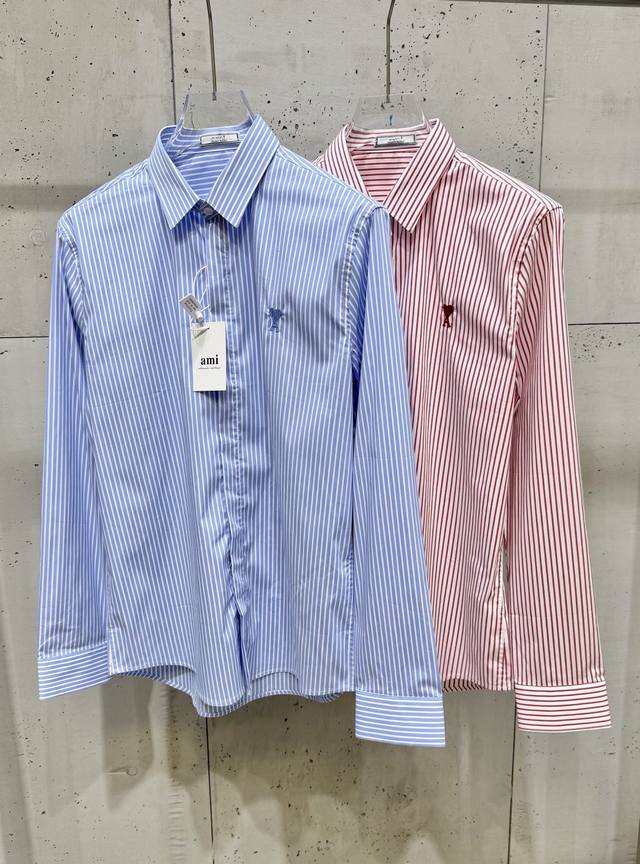 Cheny Amiri 25 Summer New Color Block Striped Classic Logo Embroidered Chest Hig