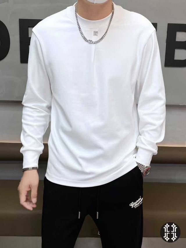 Moncl*R Moncl*R 2025 Autumn/Winter New Men's Thin Crew Neck Pullover Sweatshirt.