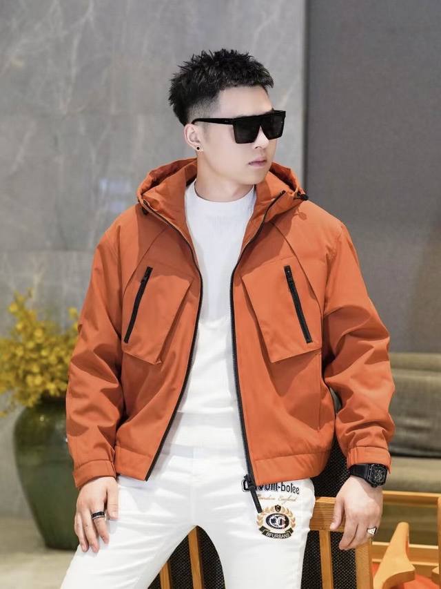 Burber 2025F W Autumn/Winter New Men's Casual Stand Collar Jacket. original stoc