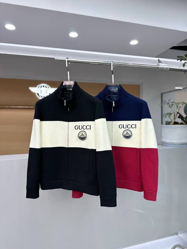 Guc*I 2025 Autumn/Winter New Men's Casual Knitted Jacket. Newest arrival, curren