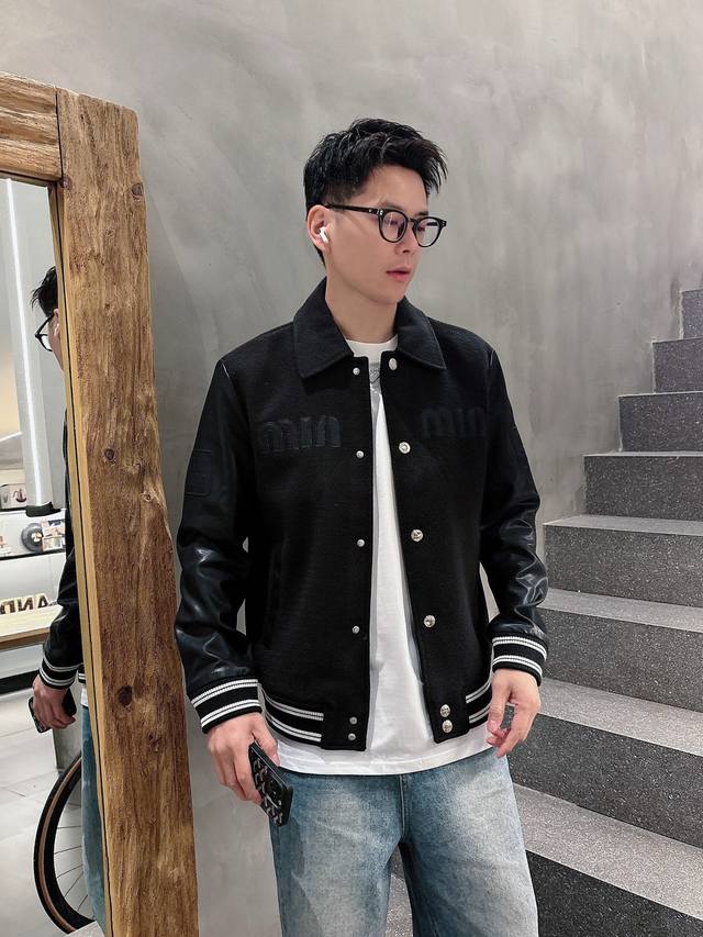 Miumiu 2025 Autumn New Men's Jacket, original single-piece with complete tags, h