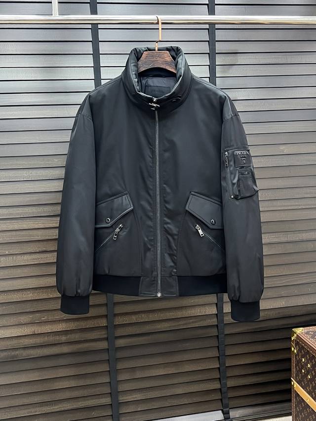 Qian Feather C-60 Prada 2025 Autumn/Winter Fashion Stand Collar Jacket, Down Jac