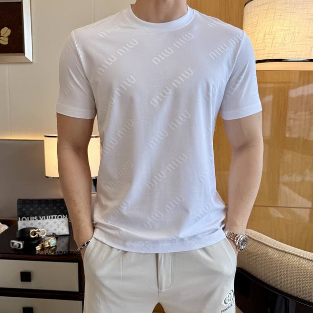 MiuMiu 2025Ss Year of the Snake Spring/Summer Premium Short-Sleeve T-Shirt, Offi