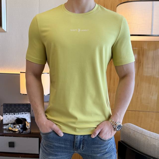 YSL 2025Ss Year of the Snake Spring/Summer Premium Short-Sleeve T-Shirt, Officia