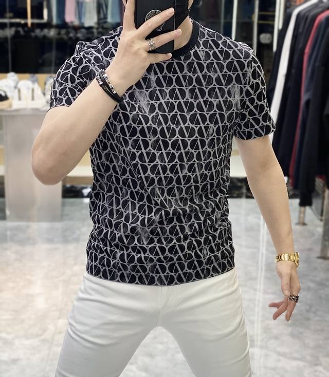 Valentino 2025Ss Year of the Snake Spring/Summer Premium 5D Printed Short-Sleeve