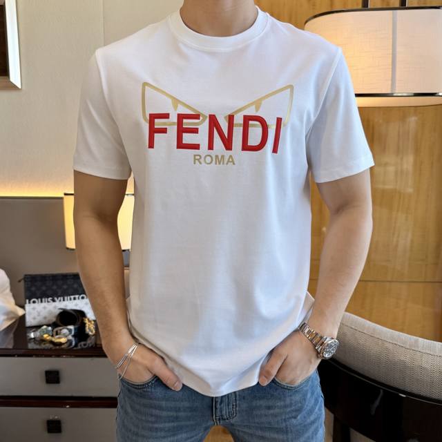 Fendi 2025Ss Year of the Snake Spring/Summer Premium Short-Sleeve T-Shirt, Offic