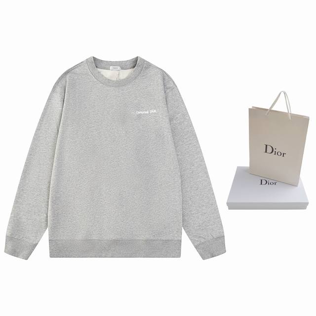 Top-tier version. Official website quality. Dior new embroidered letter crew nec