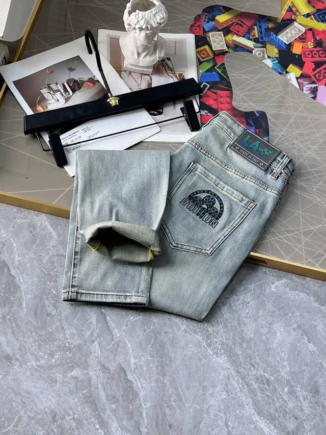 Lv 2025Ss Spring/Summer New Arrival Jeans. 1:1 replica of the original, a perfec