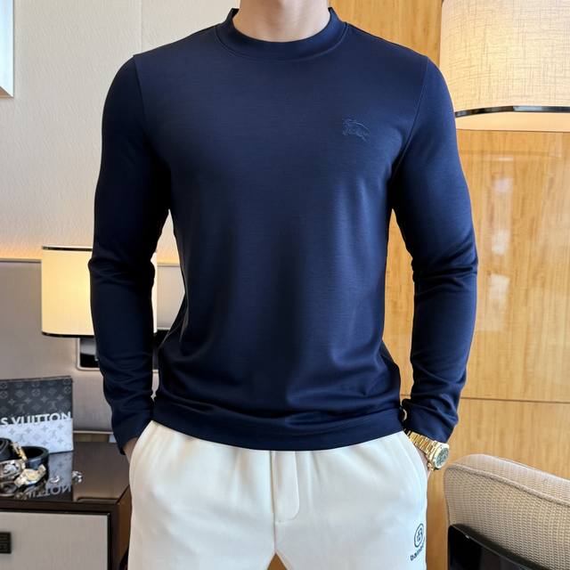 Burberry Ss autumn hot-selling thin fleece long-sleeved T-shirt, available for r