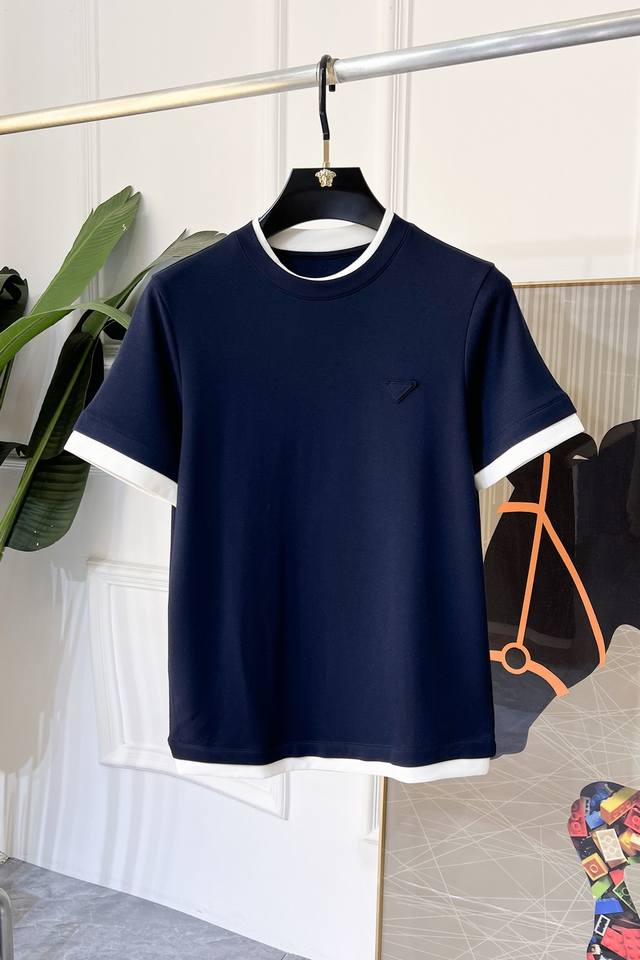 Return/Exchange Prada Ss Early Autumn New Men's Fashion Short-Sleeve Base Layer