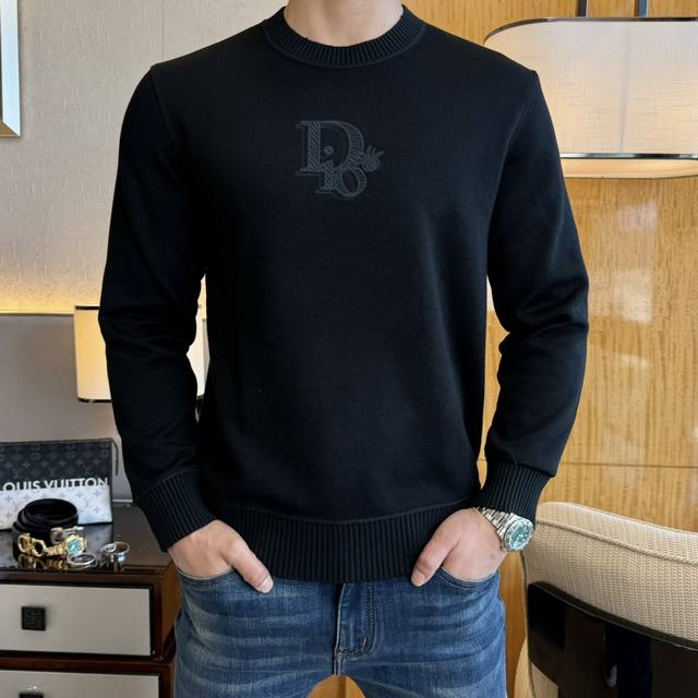 Dior SS Fall Hot New Arrival, Top-Quality Fashionable Pullover Wool Sweatshirt,