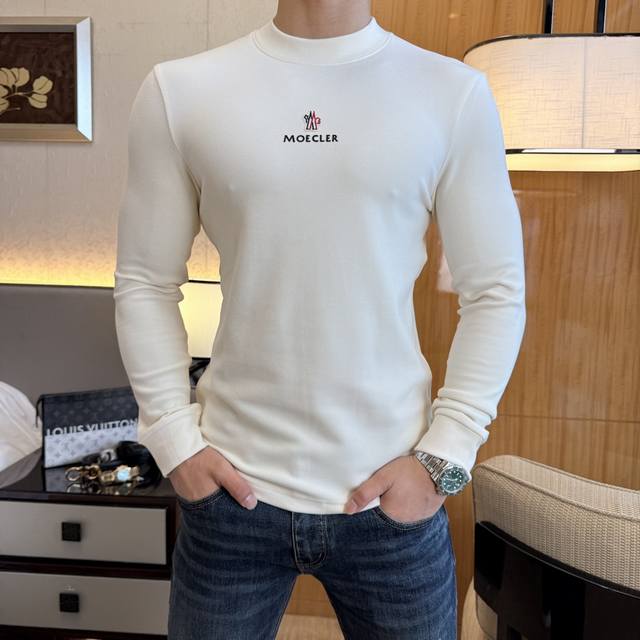 Moncler SS Autumn Hot Selling Cashmere Long-Sleeve T-Shirt. Made with custom hig