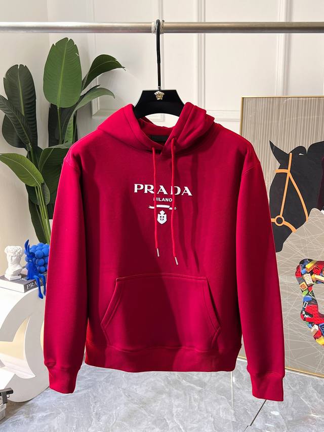 Prada Ss Fall Hot New Arrival, Top-Quality Fashion Hooded Fleece Sweatshirt, a c