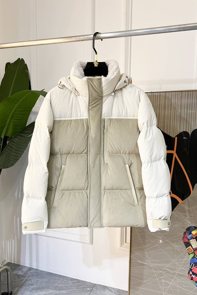 Genia Men's Hooded Thick Corduroy Fabric, Warm for Winter All leather seen is ge