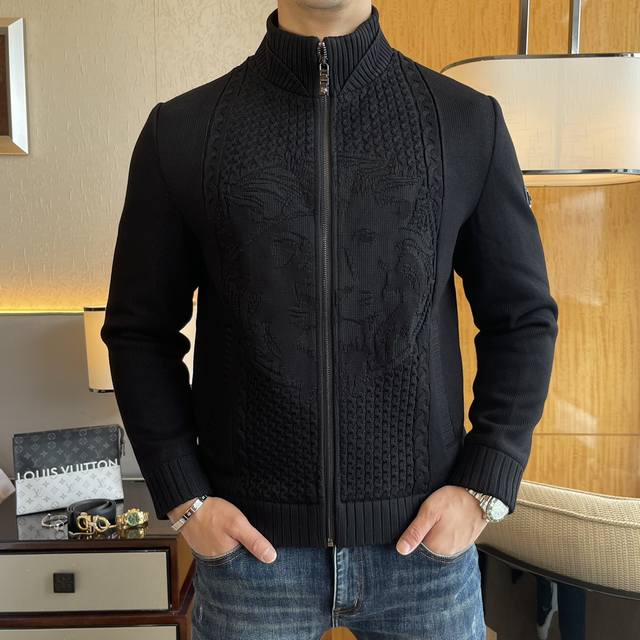 Versace SS Autumn Hot Selling Knitted Jacket, made of custom high-quality polyes