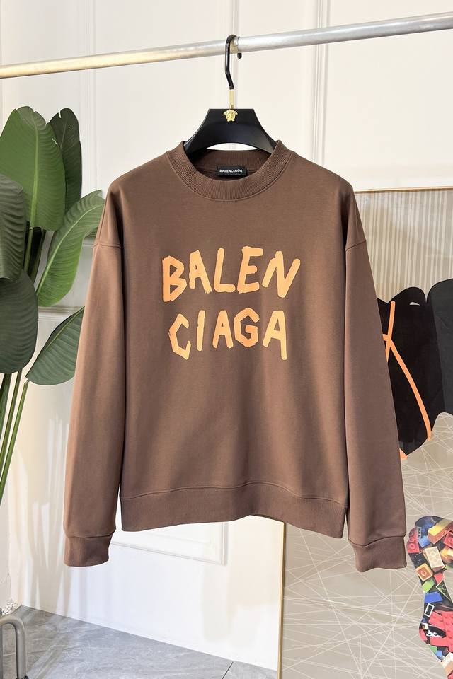 Balenciaga SS Autumn Hot New Arrival, Top-Quality Fashion Drop-Shoulder Sweatshi