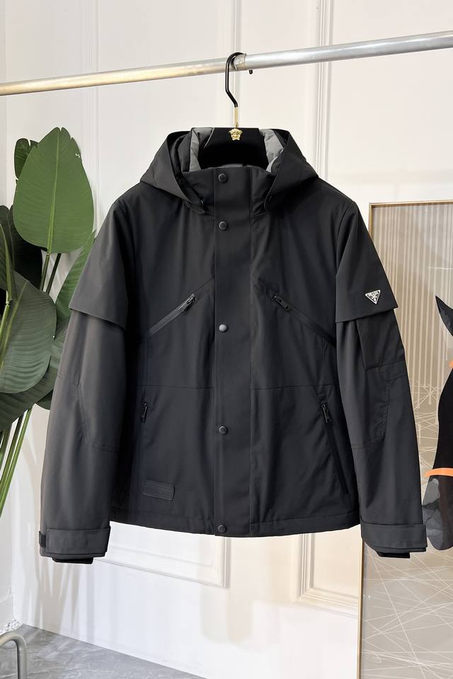 Down Jacket - Prada Exclusive Autumn/Winter New Classic Hooded Down Jacket, Rare