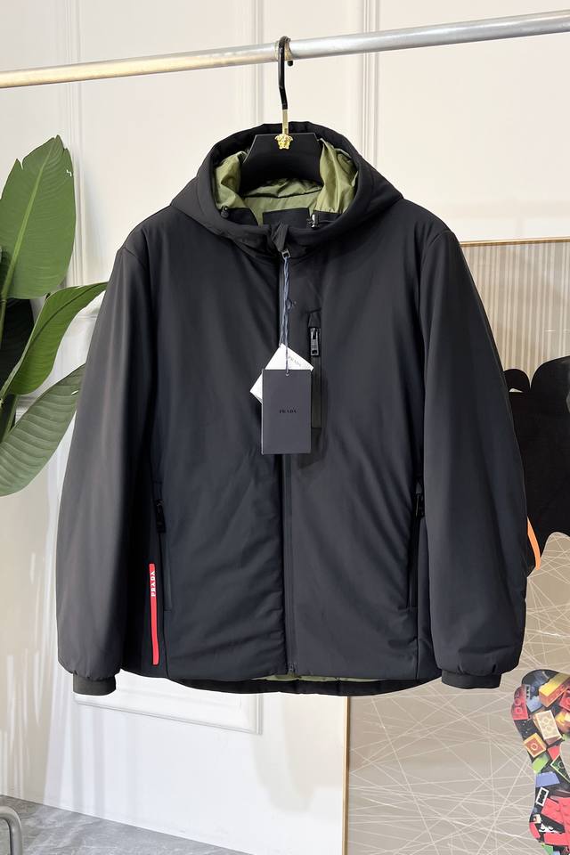 Prada Men's Hooded Zip-Up Cotton Jacket. Ordered from Trading Company, this is a