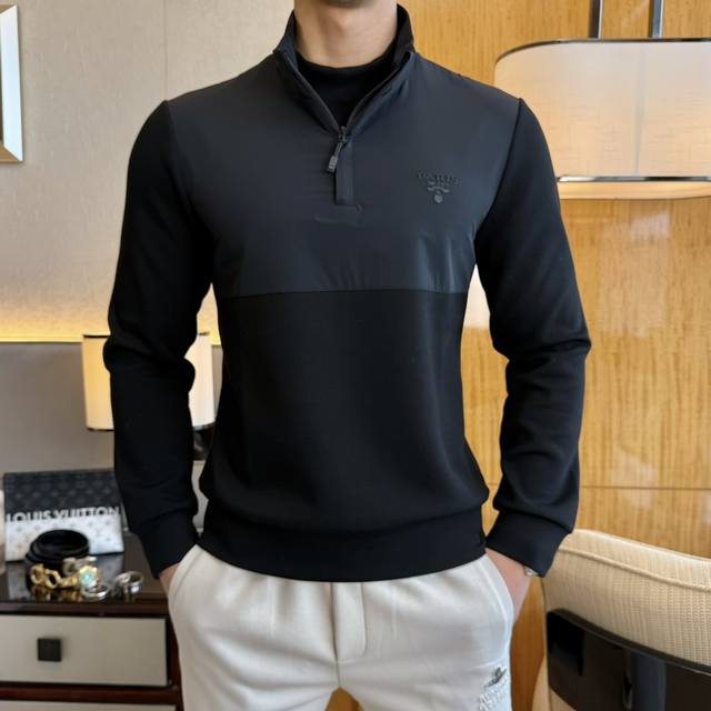 Prada SS Fall Hot New Arrival, Top-Quality Fashion Pullover Faux Two-Piece Sweat