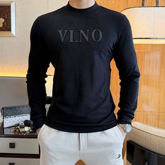 Valentino SS Autumn Hot Selling Cashmere Long-Sleeve T-Shirt. Made with custom h
