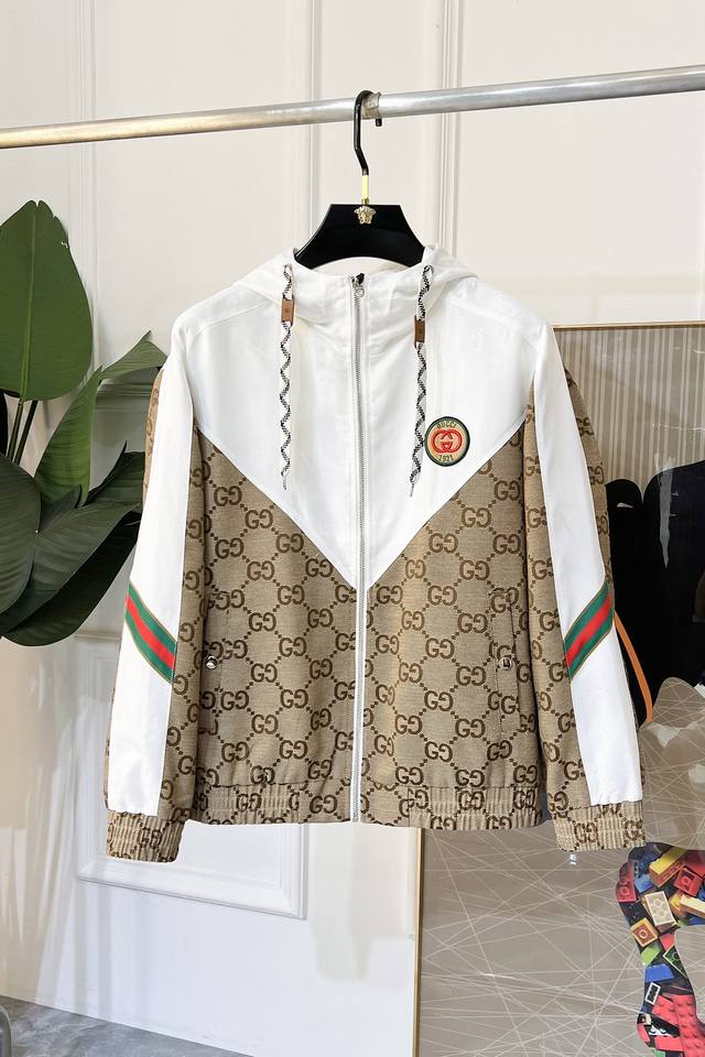 Gucci Ss Hot Selling Jacket, made with custom high-quality polyester fiber fabri
